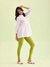 Load image into Gallery viewer, Go Colors Light Pista Cotton Stretch Ankle Length Leggings
