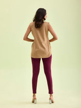 Load image into Gallery viewer, Go Colors Medium Violet Cotton Stretch Ankle Length Leggings

