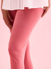 Load image into Gallery viewer, Go Colors Rusty Pink Cotton Stretch Ankle Length Leggings
