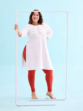 Load image into Gallery viewer, Go Colors Rust Cotton Stretch Ankle Length Leggings
