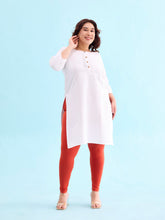 Load image into Gallery viewer, Go Colors Rust Cotton Stretch Ankle Length Leggings
