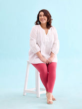 Load image into Gallery viewer, Go Colors Rusty Rose Cotton Stretch Ankle Length Leggings
