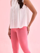 Load image into Gallery viewer, Go Colors Young Pink Cotton Stretch Ankle Length Leggings
