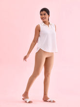Load image into Gallery viewer, Go Colors Antique Gold Nylon Stretch Shimmer Leggings
