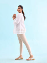 Load image into Gallery viewer, Go Colors Beige Nylon Stretch Shimmer Leggings
