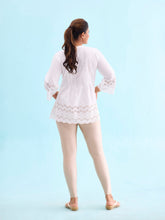 Load image into Gallery viewer, Go Colors Beige Nylon Stretch Shimmer Leggings
