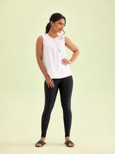 Load image into Gallery viewer, Go Colors Black Nylon Stretch Shimmer Leggings
