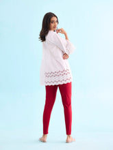 Load image into Gallery viewer, Go Colors Dark Red Nylon Stretch Shimmer Leggings
