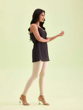 Load image into Gallery viewer, Go Colors Light Gold Nylon Stretch Shimmer Leggings

