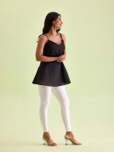 Load image into Gallery viewer, Go Colors White Nylon Stretch Shimmer Leggings
