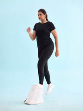Load image into Gallery viewer, Go Colors Black Nylon Stretch Training Tights
