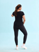 Load image into Gallery viewer, Go Colors Black Nylon Stretch Training Tights
