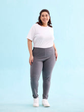 Load image into Gallery viewer, Go Colors Antra Melanges Cotton Stretch Side Stripes Active Leggings
