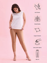 Load image into Gallery viewer, Go Colors Antique Gold Cotton Stretch Cropped Leggings
