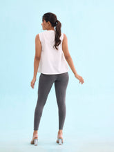 Load image into Gallery viewer, Go Colors Antra Melanges Cotton Stretch Cropped Leggings
