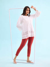 Load image into Gallery viewer, Go Colors Dark Rust Cotton Stretch Cropped Leggings
