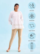 Load image into Gallery viewer, Go Colors Deep Gold Cotton Stretch Cropped Leggings
