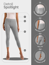 Load image into Gallery viewer, Go Colors Antra Melanges Cotton Stretch Cropped Leggings
