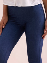 Load image into Gallery viewer, Go Colors Blue Cotton Poly Stretch Denim Leggings

