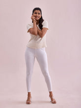 Load image into Gallery viewer, Go Colors Cream Drop Needle Fabric Rib Leggings
