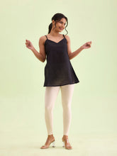 Load image into Gallery viewer, Go Colors Ecru Drop Needle Fabric Rib Leggings
