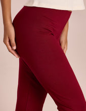 Load image into Gallery viewer, Go Colors Bright Red Cotton Stretch Ribbed warm Leggings
