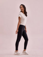 Load image into Gallery viewer, Go Colors Black Warm Suede Leggings
