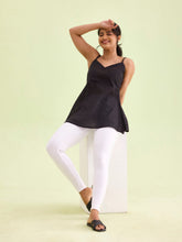 Load image into Gallery viewer, Go Colors White Warm Suede Leggings
