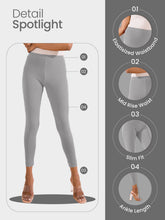 Load image into Gallery viewer, Go Colors Antra Melanges Cotton Stretch Ankle Length Leggings
