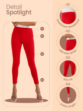 Load image into Gallery viewer, Go Colors Cherry Cotton Stretch Ankle Length Leggings-Tall
