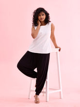 Load image into Gallery viewer, Go Colors Black Viscose Stretch Patiala
