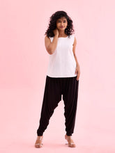 Load image into Gallery viewer, Go Colors Black Viscose Stretch Patiala
