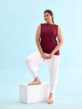 Load image into Gallery viewer, Go Colors White Viscose Stretch Patiala
