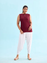 Load image into Gallery viewer, Go Colors White Viscose Stretch Patiala
