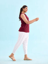 Load image into Gallery viewer, Go Colors White Viscose Stretch Patiala
