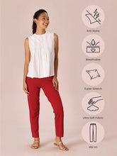 Load image into Gallery viewer, Go Colors Cherry Cotton Stretch Kurti Pants
