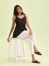 Load image into Gallery viewer, Go Colors Cream Cotton Stretch Kurti Pants
