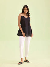 Load image into Gallery viewer, Go Colors Cream Cotton Stretch Kurti Pants
