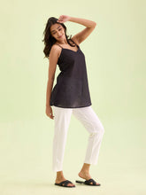 Load image into Gallery viewer, Go Colors Cream Cotton Stretch Kurti Pants
