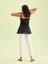 Load image into Gallery viewer, Go Colors Cream Cotton Stretch Kurti Pants
