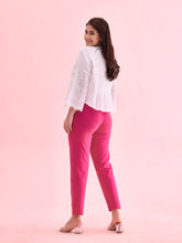 Load image into Gallery viewer, Go Colors Dark Rose Cotton Stretch Kurti Pants
