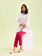 Load image into Gallery viewer, Go Colors Fuchsia Cotton Stretch Kurti Pants
