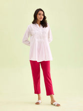 Load image into Gallery viewer, Go Colors Fuchsia Cotton Stretch Kurti Pants

