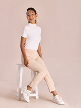 Load image into Gallery viewer, Go Colors Light Beige Cotton Stretch Kurti Pants

