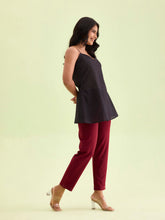 Load image into Gallery viewer, Go Colors Maroon Cotton Stretch Kurti Pants
