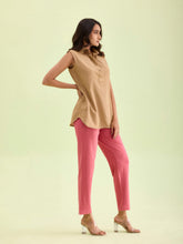 Load image into Gallery viewer, Go Colors Rusty Pink Cotton Stretch Kurti Pants
