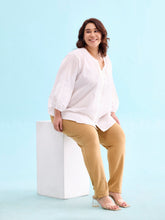 Load image into Gallery viewer, Go Colors Wheat Cotton Stretch Kurti Pants
