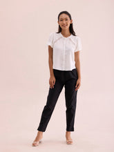 Load image into Gallery viewer, Go Colors Black Cotton Pencil Pant
