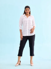 Load image into Gallery viewer, Go Colors Black Cotton Cropped Pencil Pant
