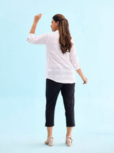 Load image into Gallery viewer, Go Colors Black Cotton Cropped Pencil Pant
